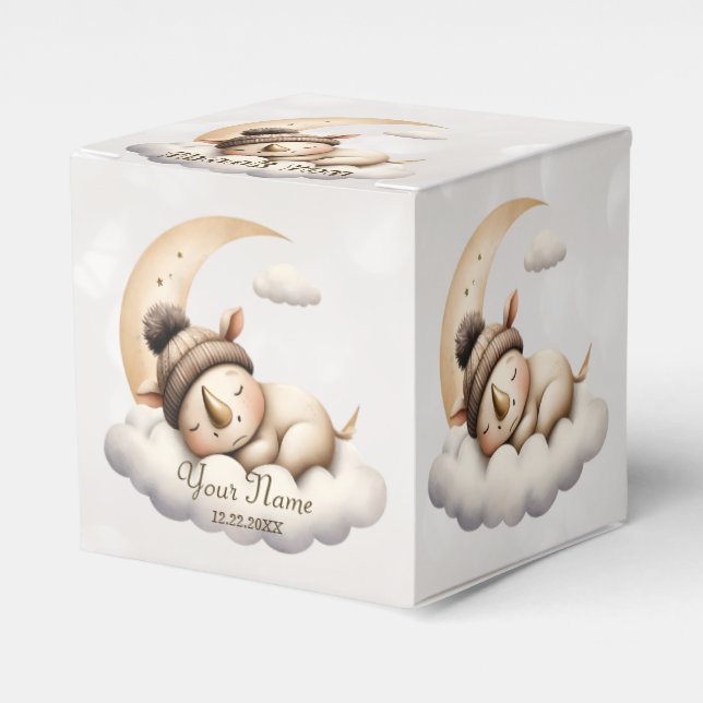 Cute Sleeping Baby Animals Beautiful Party Favour Box (Front Side)