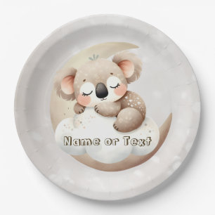 Cute Sleeping Baby Animals Beautiful Party Paper Plate