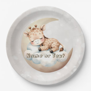 Cute Sleeping Baby Animals Beautiful Party Paper Plate