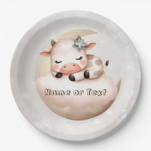Cute Sleeping Baby Animals Beautiful Party Paper Plate