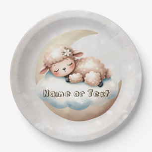 Cute Sleeping Baby Animals Beautiful Party Paper Plate