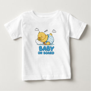Cute Sleeping Baby Chick 'Baby on Board' Car Sign T-Shirt
