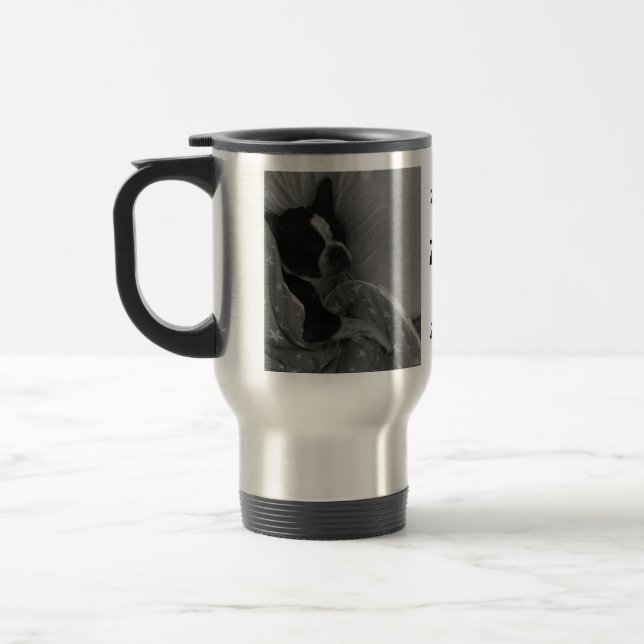 Cute Sleeping Boston Terrier Mug (Left)