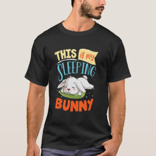 Cute Sleeping Bunny Graphic Women Men Kids Rabbit T-Shirt
