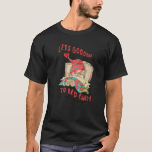 Cute Sleeping Cat Lets Go To Bed Early Cat Mum Pre T-Shirt