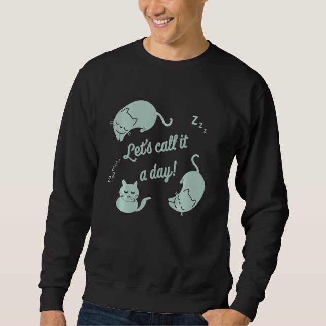 Cute Sleeping Cats Lets Call It A Day Pj Tee (Front)