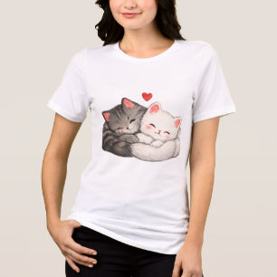 Cute Sleeping Cats Tri-Blend Shirt