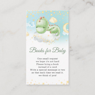 Cute Sleeping Dinosaur Baby Shower Books for Baby Enclosure Card