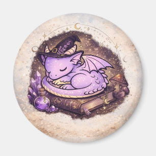 Cute Sleeping Dragon Witchy Magnet
