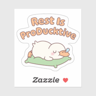 Cute Sleeping Duck Rest Is Producktive Funny
