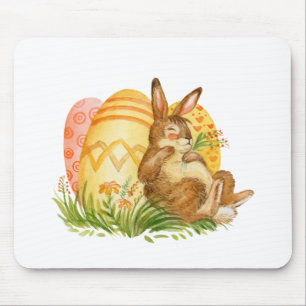 Cute sleeping Easter bunny Mouse Mat
