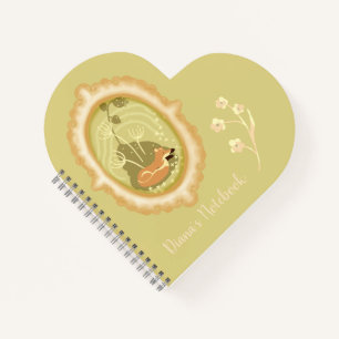 Cute Sleeping Fox Custom Notebook