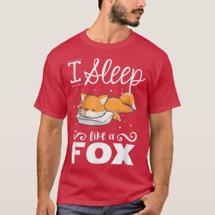 Cute Sleeping Fox Graphic Women Men Kids Fox Lover T-Shirt