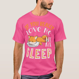 Cute Sleeping Fox Women Men Fox Lover T-Shirt