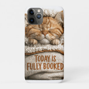 Cute Sleeping Ginger Kitten Swaddled in Blanket iPhone 11 Pro Case