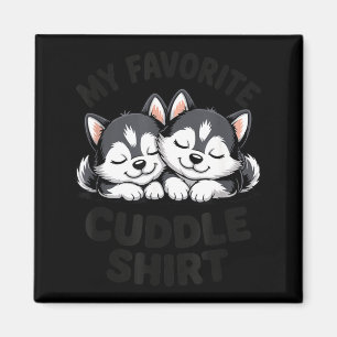 Cute sleeping husky my favourite cuddle magnet