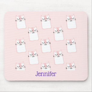 Cute Sleeping Kitty Cat Pattern Mouse Mat