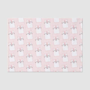 Cute Sleeping Kitty Cat Pattern Tissue Paper