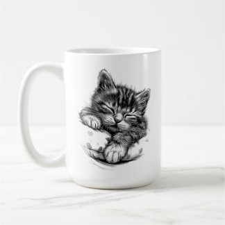 Cute Sleeping Kitty Coffee Mug