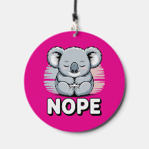 Cute Sleeping Koala “Nope” Funny Cartoon