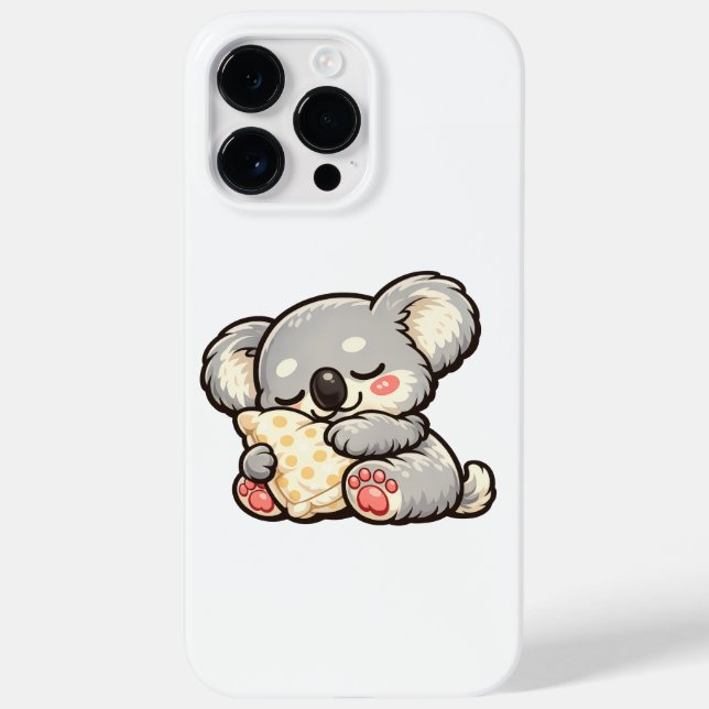 Cute Sleeping Koala with Pillow Case-Mate iPhone Case (Back)