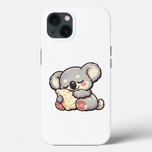 Cute Sleeping Koala with Pillow Case-Mate iPhone Case (Back)