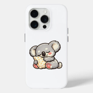 Cute Sleeping Koala with Pillow iPhone 15 Pro Case