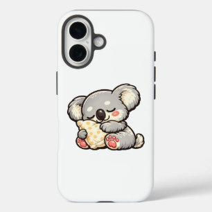Cute Sleeping Koala with Pillow iPhone 16 Case