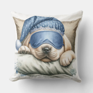 Cute Sleeping Labrador Dog Cushion