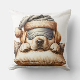 Cute Sleeping Labrador Dog Cushion