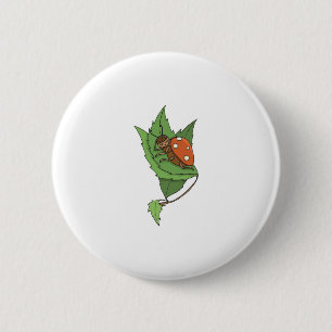 cute sleeping little ladybug 6 cm round badge
