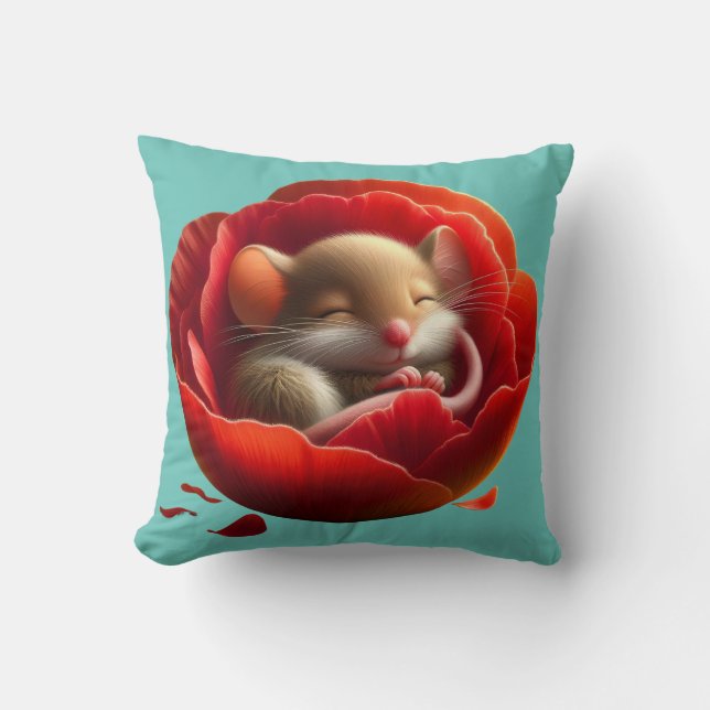 Cute Sleeping Mice Cushion (Front)
