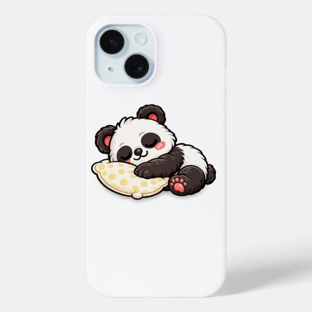 Cute Sleeping Panda with Pillow Case-Mate iPhone Case (Back)