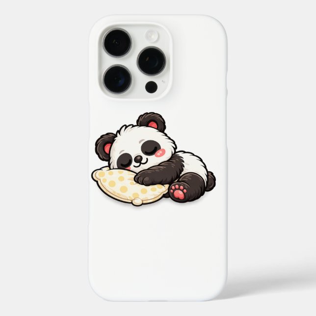 Cute Sleeping Panda with Pillow Case-Mate iPhone Case (Back)