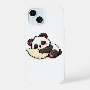 Cute Sleeping Panda with Pillow iPhone 15 Case