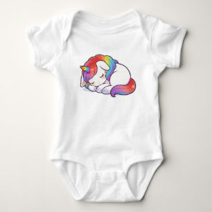 Cute Sleeping Rainbow Unicorn Kawaii Unisex T-Shir Baby Bodysuit