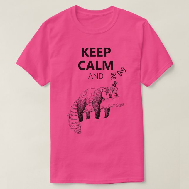 Cute Sleeping Red Panda 2 T-Shirt (Design Front)