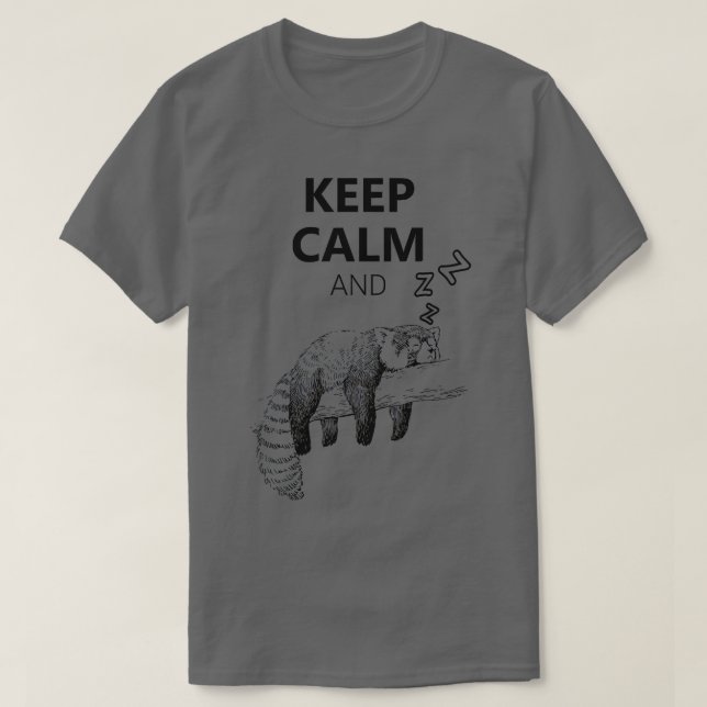 Cute Sleeping Red Panda 2 T-Shirt (Design Front)
