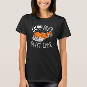 Cute Sleeping Red Panda Graphic Women Men Kids Red T-Shirt