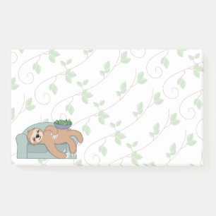 Cute Sleeping Sloth Being Lazy Tropical Jungle Post-it Notes