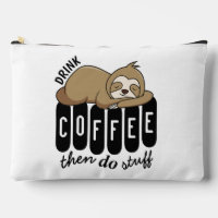Cute Sleeping Sloth Coffee Quote