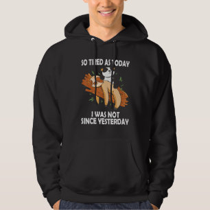 Cute Sleeping Sloth & Panda Lazy Tired Napping Say Hoodie