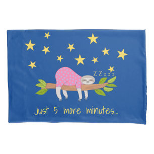 Cute Sleeping Sloth Pillowcase