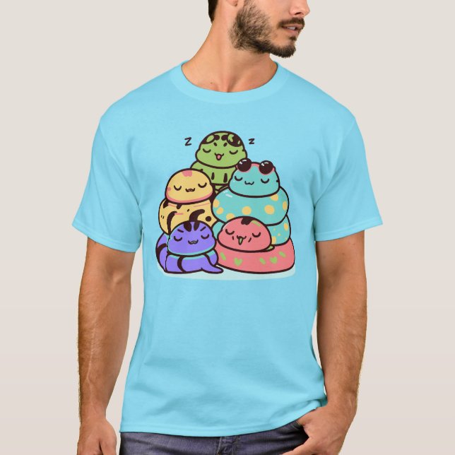 cute sleeping snake T-Shirt (Front)