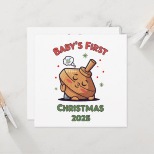 Cute Sleeping Spinning Top Baby's First Invitation