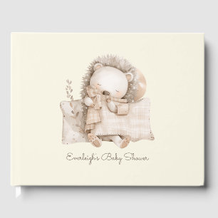 Cute Sleeping Teddy Bear Guest Book