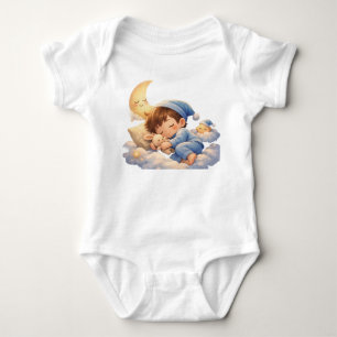 Cute Sleeping Teddy Bear Kids T-Shirt – Adorable K Baby Bodysuit
