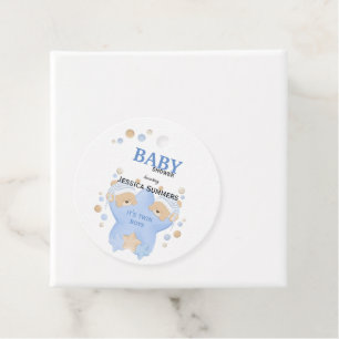 Cute Sleeping Teddy Bears Twin Baby Boys Shower Fa Favour Tags