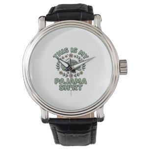 Cute Sleeping Turtle Pajama Shirt Vintage Vector D Watch