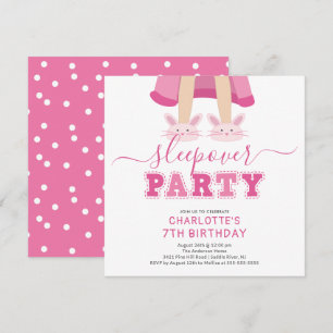 Cute Sleepover Pajama Birthday Invitation